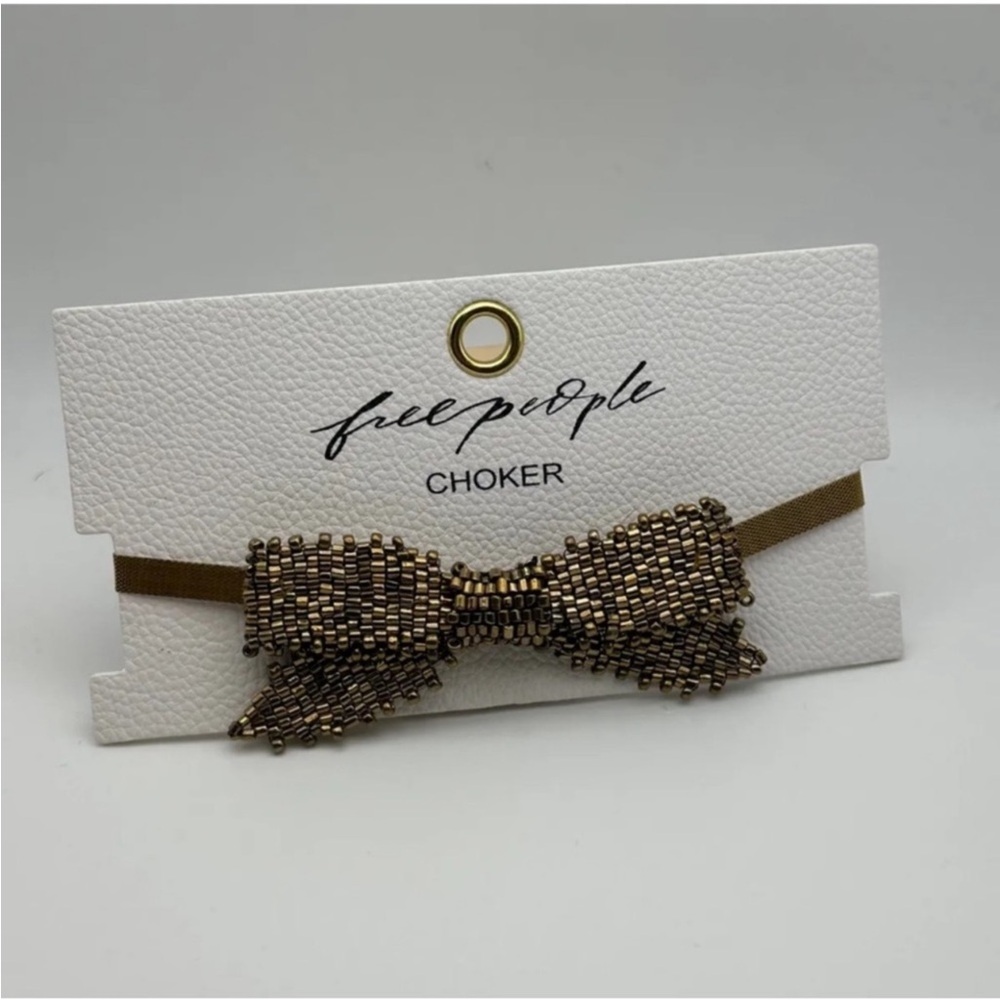FREE PEOPLE Backstage Pass Bow Choker NWT